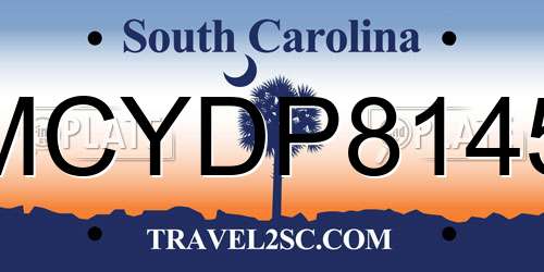 MCYDP8145 South Carolina License Plate