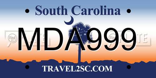 MDA999 South Carolina License Plate