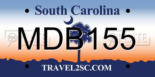 MDB155 South Carolina License Plate