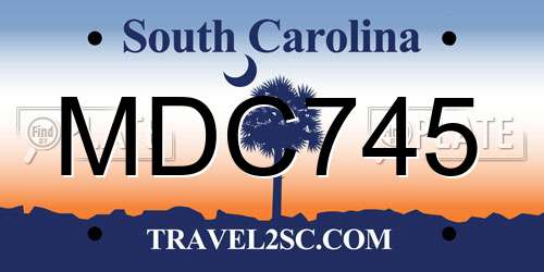 MDC745 South Carolina License Plate