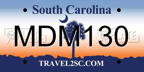MDM130 South Carolina License Plate