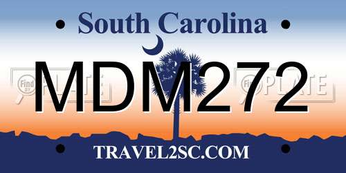 MDM272 South Carolina License Plate