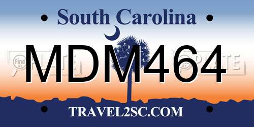 MDM464 South Carolina License Plate