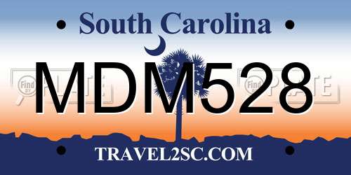 MDM528 South Carolina License Plate