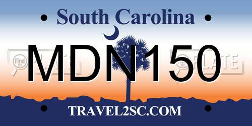 MDN150 South Carolina License Plate