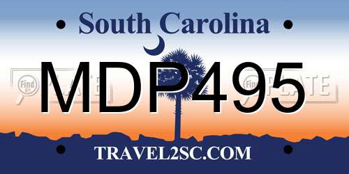 MDP495 South Carolina License Plate