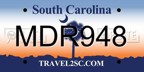 MDR948 South Carolina License Plate