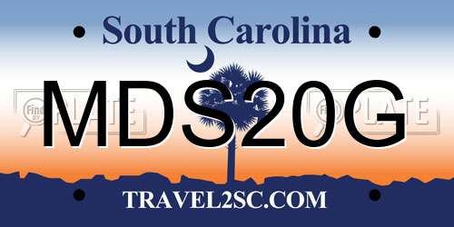 MDS20G South Carolina License Plate