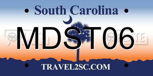 MDST06 South Carolina License Plate