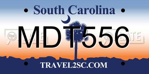 MDT556 South Carolina License Plate