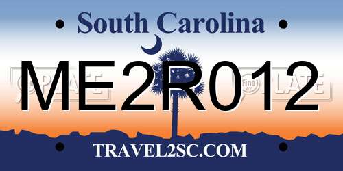 ME2R012 South Carolina License Plate
