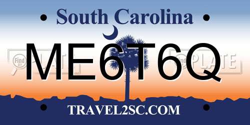 ME6T6Q South Carolina License Plate
