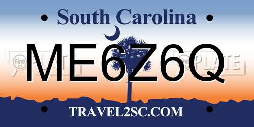 ME6Z6Q South Carolina License Plate