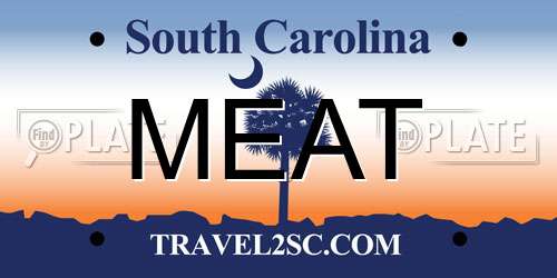 MEAT South Carolina License Plate