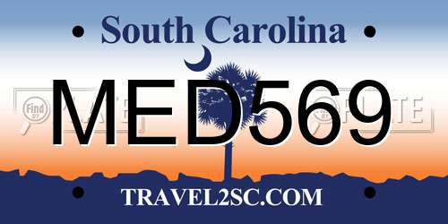 MED569 South Carolina License Plate
