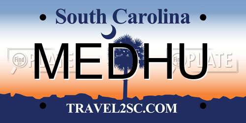 MEDHU South Carolina License Plate