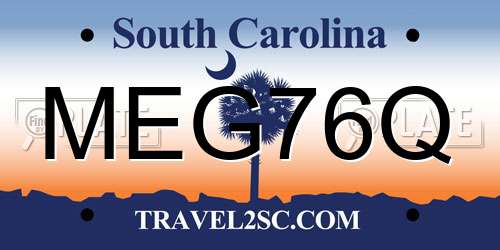 MEG76Q South Carolina License Plate