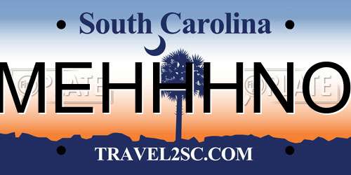 MEHHHNO South Carolina License Plate