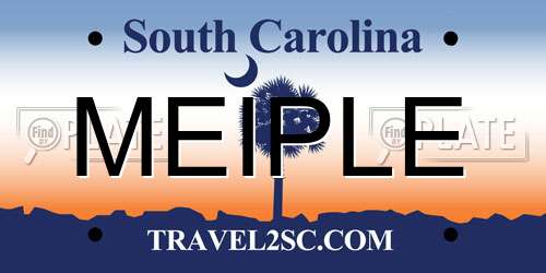 MEIPLE South Carolina License Plate