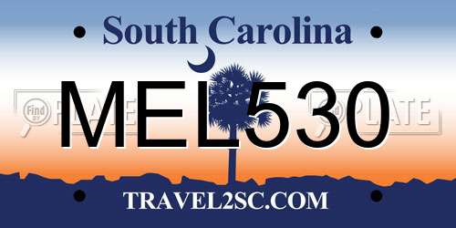 MEL530 South Carolina License Plate