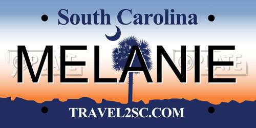 MELANIE South Carolina License Plate