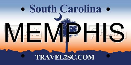MEMPHIS South Carolina License Plate