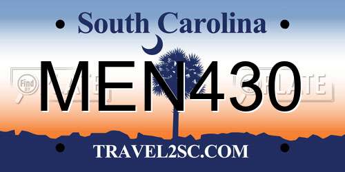 MEN430 South Carolina License Plate