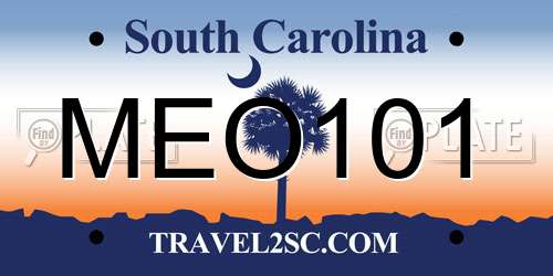 MEO101 South Carolina License Plate