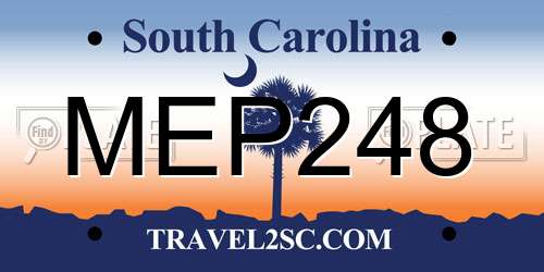 MEP248 South Carolina License Plate
