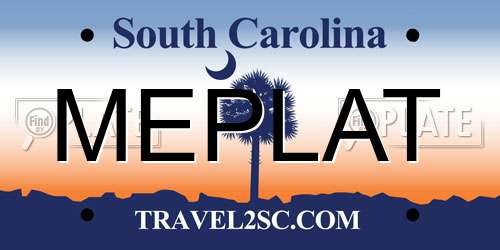 MEPLAT South Carolina License Plate