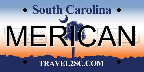 MERICAN South Carolina License Plate