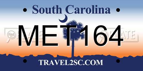 MET164 South Carolina License Plate