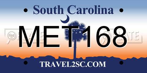 MET168 South Carolina License Plate