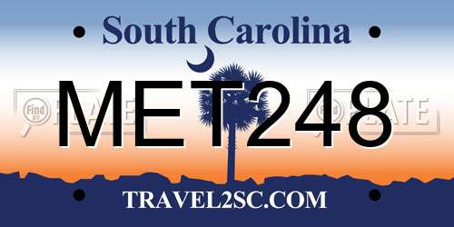 MET248 South Carolina License Plate