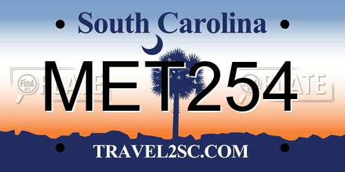 MET254 South Carolina License Plate
