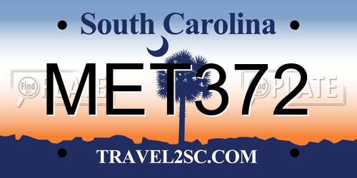 MET372 South Carolina License Plate