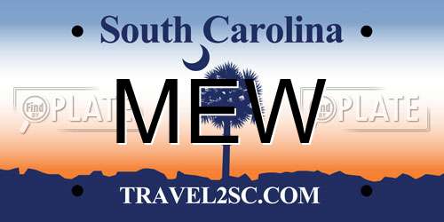 MEW South Carolina License Plate