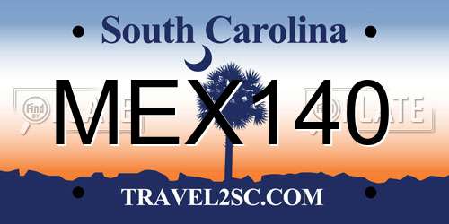 MEX140 South Carolina License Plate