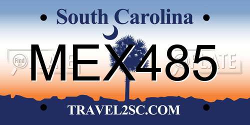 MEX485 South Carolina License Plate