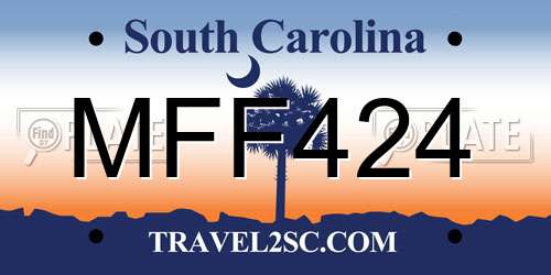 MFF424 South Carolina License Plate