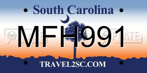MFH991 South Carolina License Plate