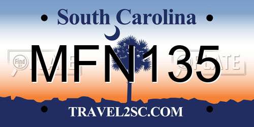MFN135 South Carolina License Plate