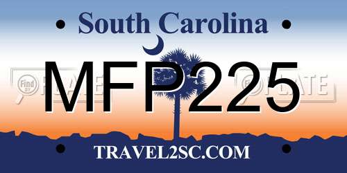 MFP225 South Carolina License Plate