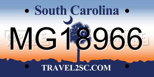 MG18966 South Carolina License Plate