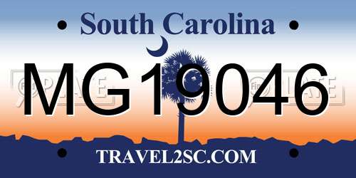 MG19046 South Carolina License Plate