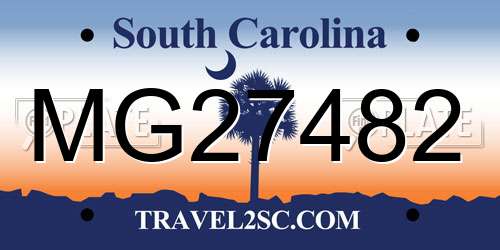MG27482 South Carolina License Plate