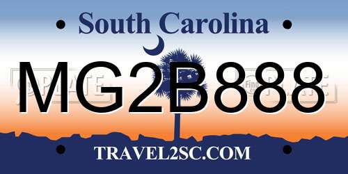 MG2B888 South Carolina License Plate