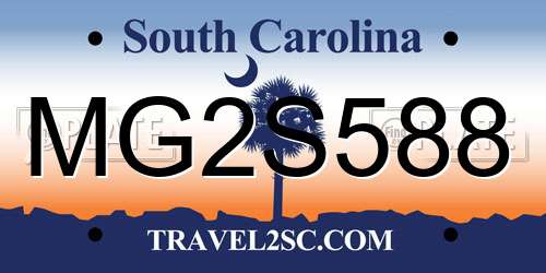 MG2S588 South Carolina License Plate