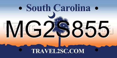 MG2S855 South Carolina License Plate