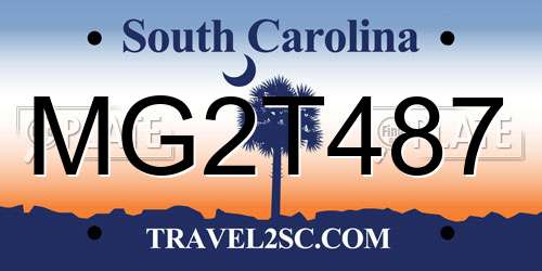 MG2T487 South Carolina License Plate